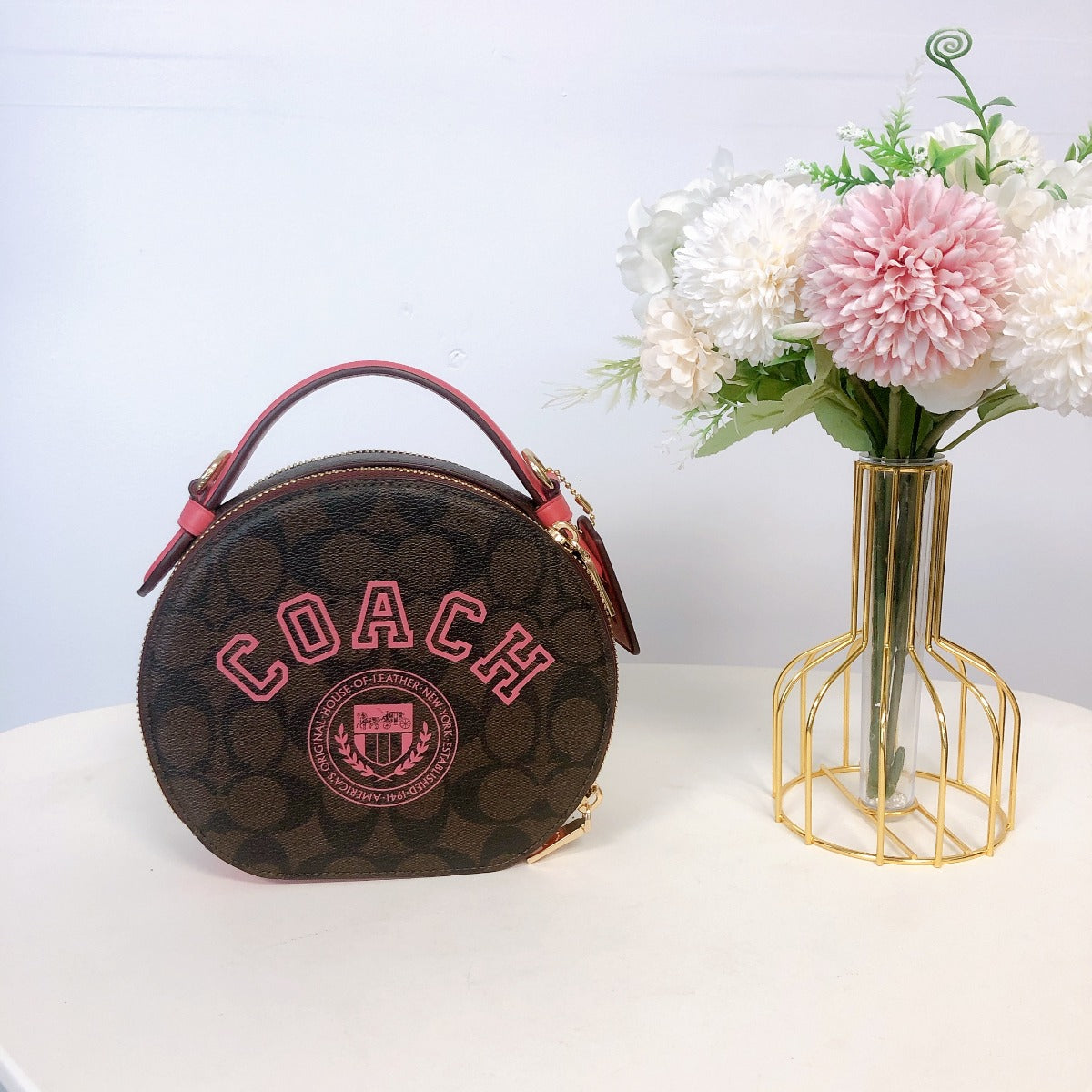 Coach Canteen Crossbody In Signature Canvas With Varsity Motif CB870 IM/Brown Coach Canteen Crossbody In Signature Canvas With Varsity Motif CB870 IM/Brown